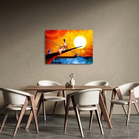 Egy korabeli ősi festmény képe (üvegen) (70x50 cm)