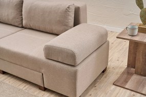 3 személyes kanapéágy Perenna Linen - Krém