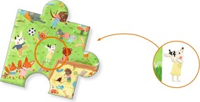 Megfigyeltető puzzle - Kisbarátok a kertben, 35 db-os - Little friends' garden