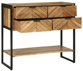 konzol asztal 90x35x80 cm masszív fa akác
