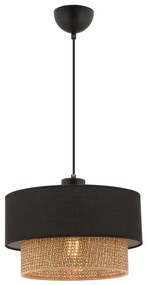 Asir ECHO kábeles függőlámpa 1xE27/60W/230V fekete/barna 390FLH2500