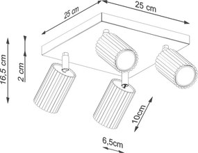 Szürkésbarna fém spotlámpa ø 6,5 cm Gleam – Sollux