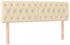 2 db krémszínű szövet fejtámla 72 x 7 x 78/88 cm