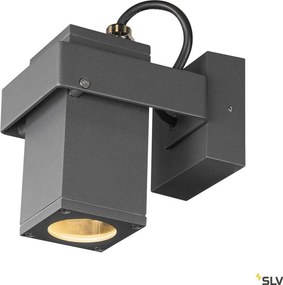SLV 1004653 THEO Modern Kültéri Fali Lámpa Antracit, Átlátszó GU10 IP65
