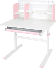 Növekvő íróasztal, rózsaszín/fehér, ADAN