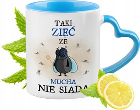 Vőnek Kék Bögre Szív Alakú Füllel Kávé Ajándék