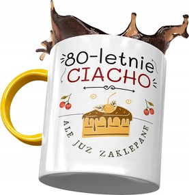 Sárga Bögre Születésnapra 80 80-es 80-as Ajándék Nyomtatott Fotóval