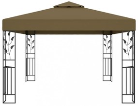 tópszínű dupla tetős pavilon 3 x 4 m 180 g/m²