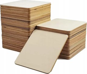Fa Négyzet 50DB Négyzet Rétegelt Lemez Dekoráció Decoupage Dekoráció