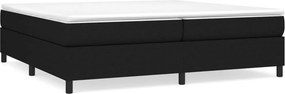 vidaXL fekete szövet rugós ágy matraccal 200 x 200 cm