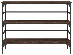 barna tölgyszínű szerelt fa tálalóasztal 100 x 32 x 75 cm