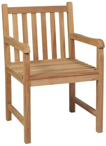 vidaXL 2 db tömör tíkfa kerti szék fekete párnákkal