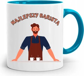 Barista Kávézó Bögre Kék nyomott mintával