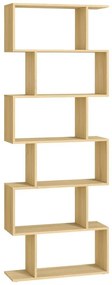 Könyvespolc, szabadon álló polc 24x70x190,5 cm, tölgy színben