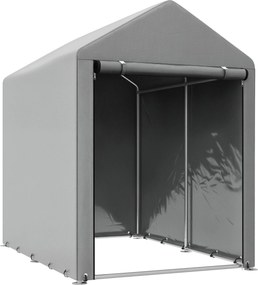 Outsunny Kültéri Motorkerékpár Garázs Tároló Sátor Cipzáros Bejárattal, Garázs Sátor Kerékpárok és Eszközök Számára Galvanizált Fém és PE Szövetből, 1