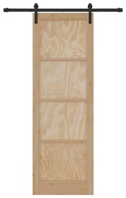 Csúszóajtó Természetes és fekete 78 x 232 cm