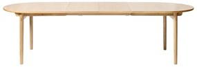 Bővíthető étkezőasztal tölgyfa dekorral 100x190 cm Carno – Unique Furniture