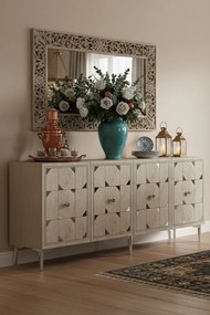 Moka 150 - White, Travertine, Silver