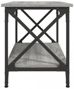 szürke sonoma színű szerelt fa kisasztal 55x38x45 cm