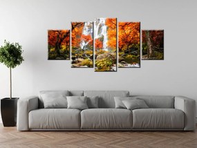 Gario Vászonkép Oszi vízesés - 5 részes Méret: 100 x 70 cm