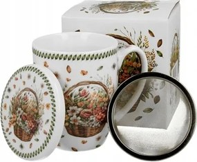 Befőzőpohár 350 ml Virágkosár dobozban 0,3 l porcelán