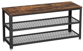 DAVOR cipőtároló barna/fekete