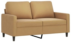 kétszemélyes barna bársony kanapé 120 cm