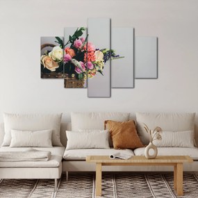 Egy kosár virágokkal képe (150x105 cm)