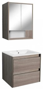 Porto 60 komplett fürdőszoba bútor rauna szil színben