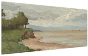 Kép - Jean-Baptiste-Camille Corot, Beach Near Etretat, reprodukciók (120x50 cm)