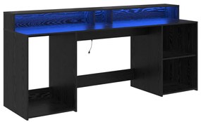Fekete tölgy íróasztal 200x55x91 cm Szerelt fa
