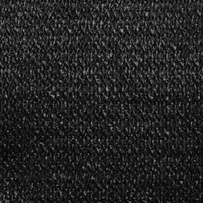 fekete háromszög alakú HDPE napvitorla 160 g/m² 3x4x4 m