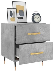 vidaXL 2 db betonszürke szerelt fa éjjeliszekrény 40 x 35 x 47,5 cm