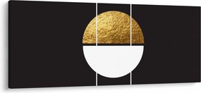 Kép - Absztrakció arany és fekete N⁰1 (120x50 cm)