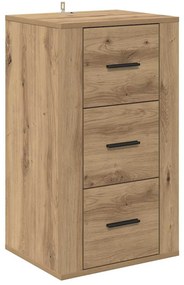 Széf fiókkal kézműves tölgy 40 x 33 x 70 cm Faanyag