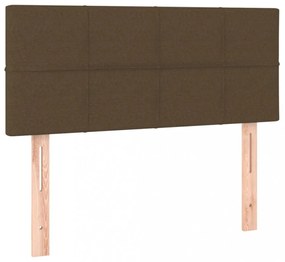 sötétbarna szövet LED-es fejtámla 90x5x78/88 cm