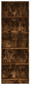 füstös tölgy színű szerelt fa könyvszekrény 60 x 24 x 176 cm