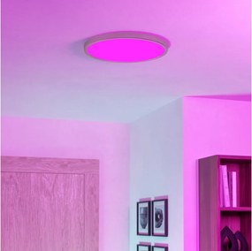 Eglo 901421-LED RGBW FUEVA-Z mennyezeti fürdőszobai lámpa LED/17,5W/230V átm. 38,9 cm IP44 króm
