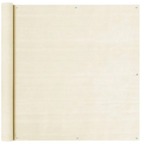 krémszínű HDPE erkélytakaró 120 x 500 cm
