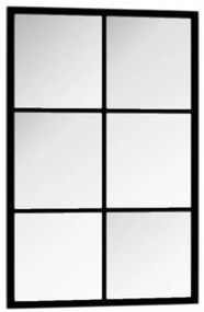 fekete fém fali tükör 60 x 40 cm