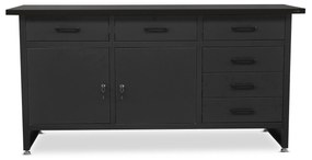 Munkaasztal HENRY, 1700 x 850 x 600 mm, All Black: fekete