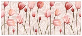 Kép - rózsaszín tulipán (120x50 cm)