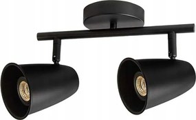 LED-es mennyezeti spotlámpa két forgatható lámpával fekete színben 1db