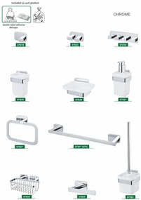 BISK Erga Tore, 1 horgos törülközőtartó, króm, ERG-07819