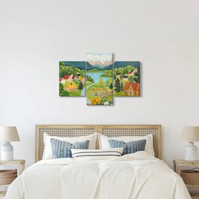 Kép - Falu a hegyekben (90x60 cm)