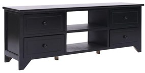 fekete tömör császárfa TV-szekrény 108 x 30 x 40 cm