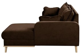 Sötétbarna sarokkanapé (jobb oldali) Beata – Ropez