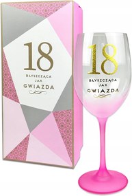 Borospohár 18. Születésnapra Ajándék Lányoknak Csillogó Csillag