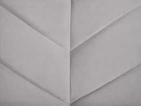 Világosszürke bársony kanapéágy SENJA Beliani