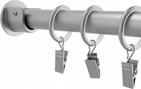 Fém Üreges Függönykarnis 19 mm ezüst Szatén 120 cm-es kerekekkel